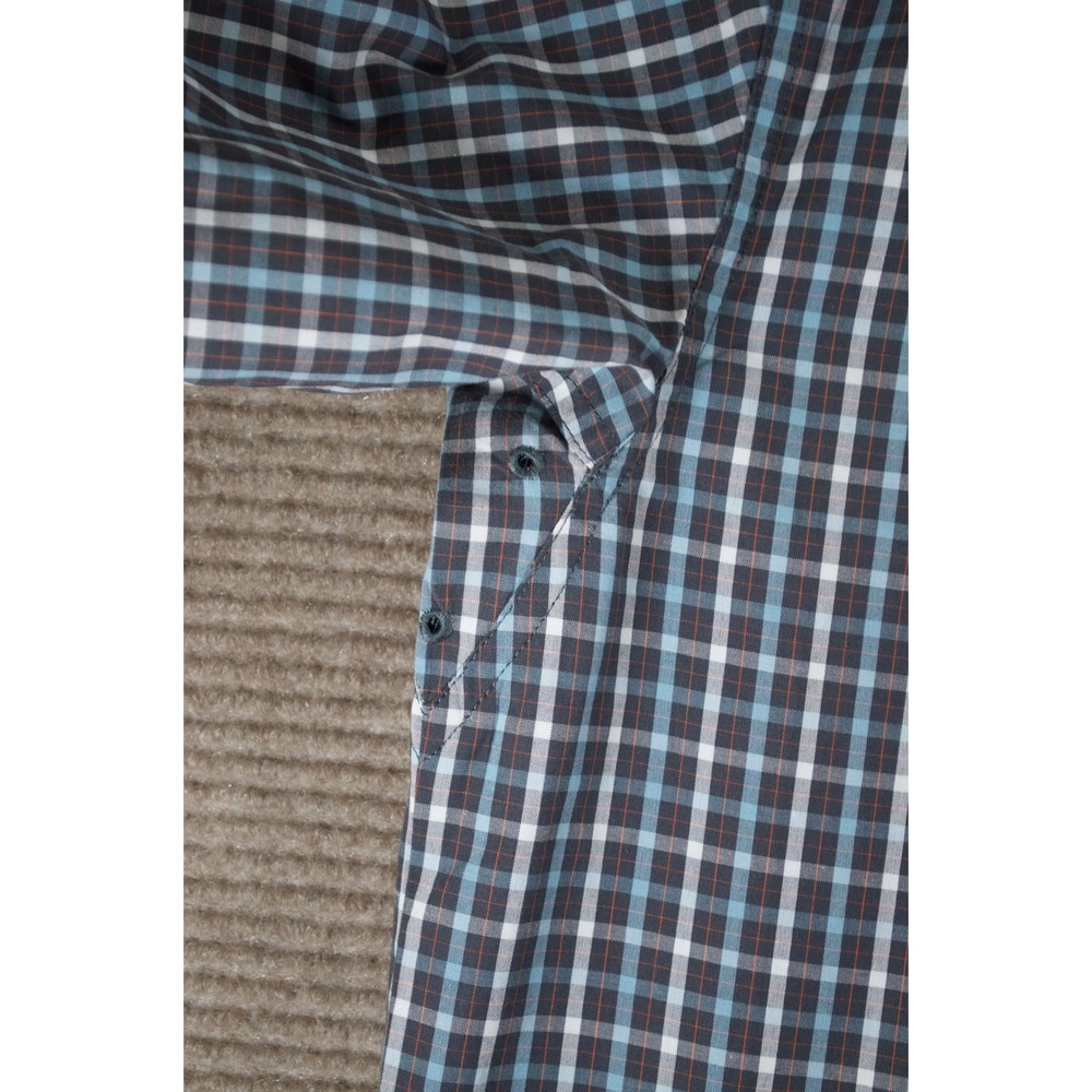 Ariat Pro Series Men XL Blue Grey Plaid Western Button Down Shirt Pocket - Picture 8 of 8